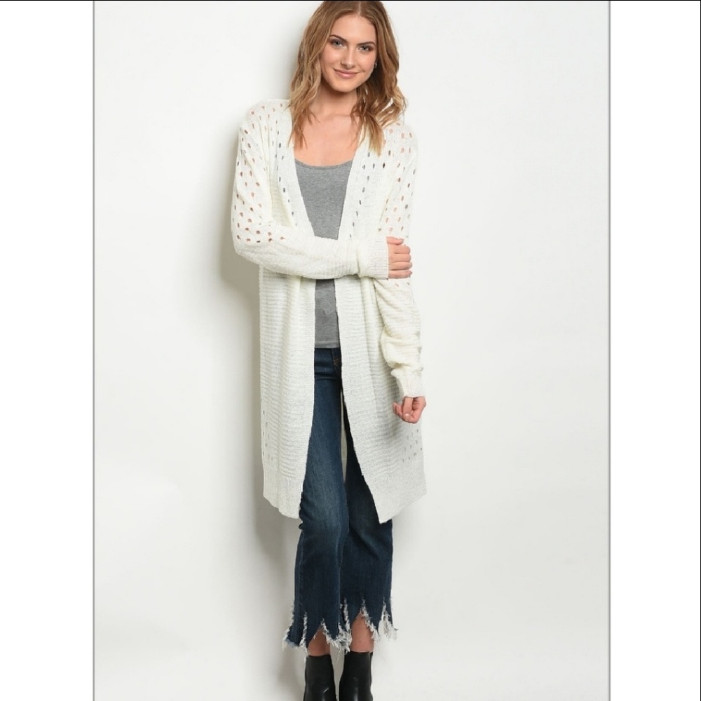 Ivory Knit Cardigan